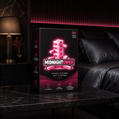 The Midnightower box on a bedside table in a dark bedroom
